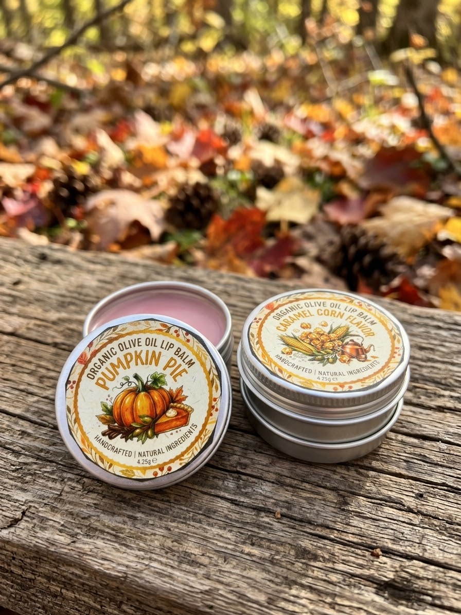 Organic olive oil lip balms