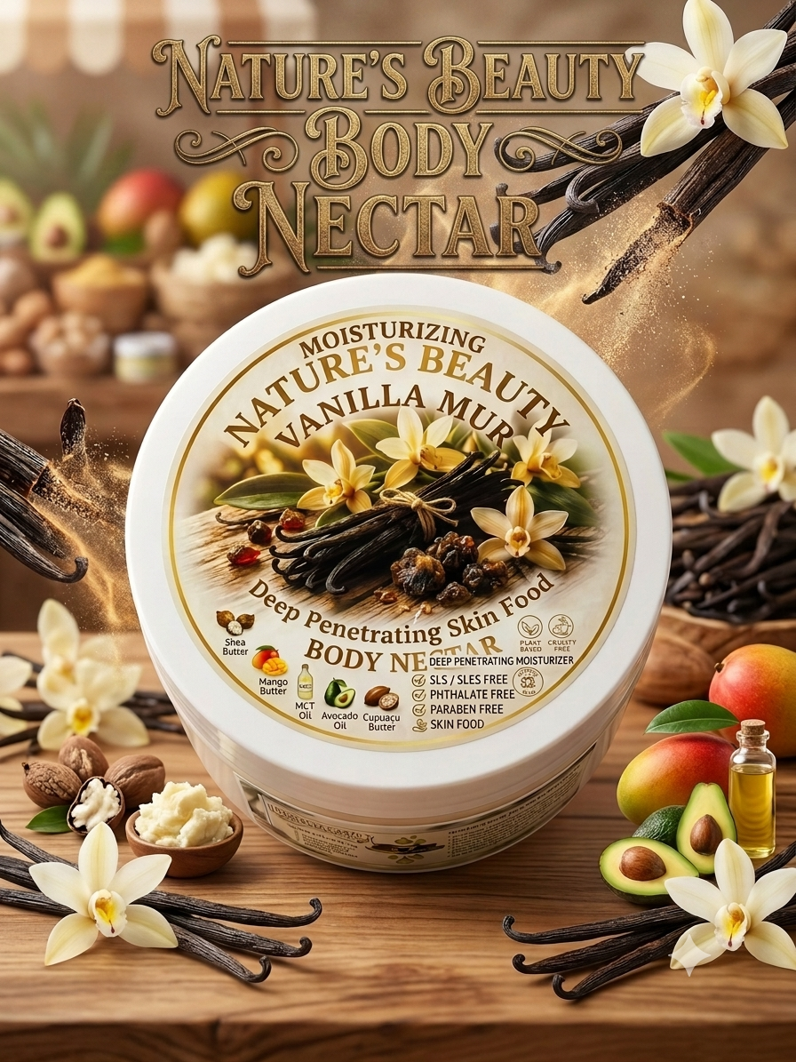 Vanilla, moisturizing body nectar
