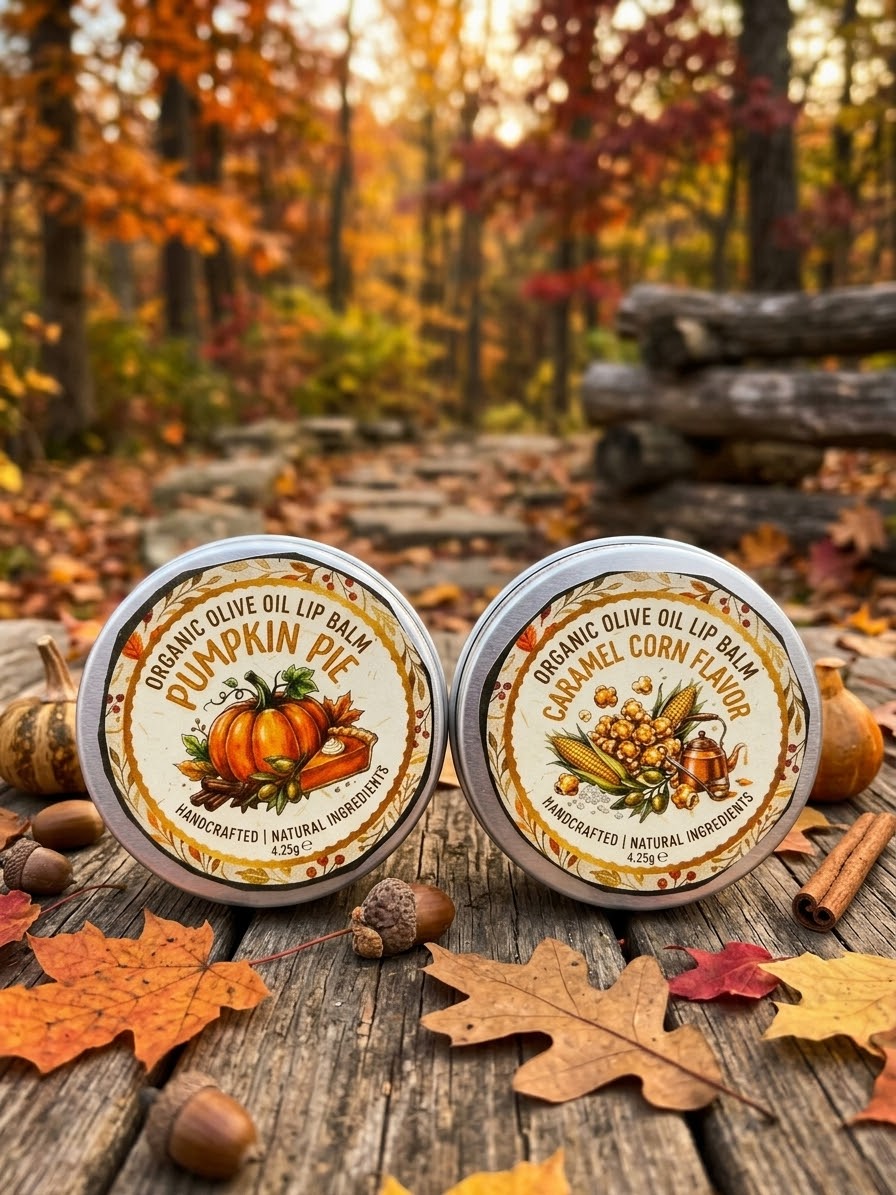 Organic olive oil lip balms