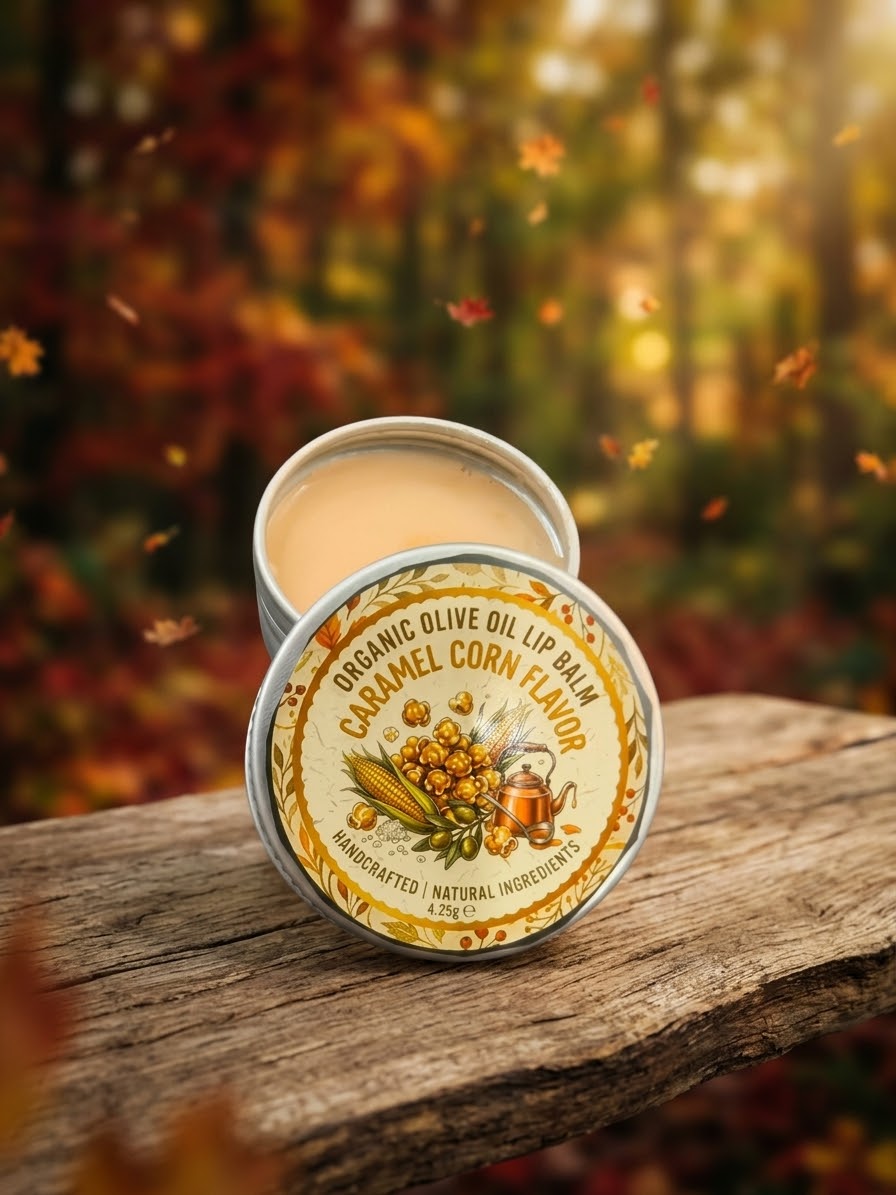 Organic olive oil lip balms