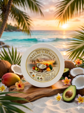 Coconut shavings, moisturizing body nectar