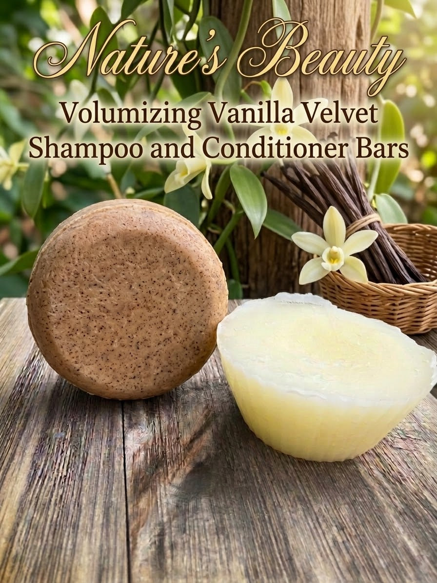 Vanilla velvet, shampoo and conditioner bars set
