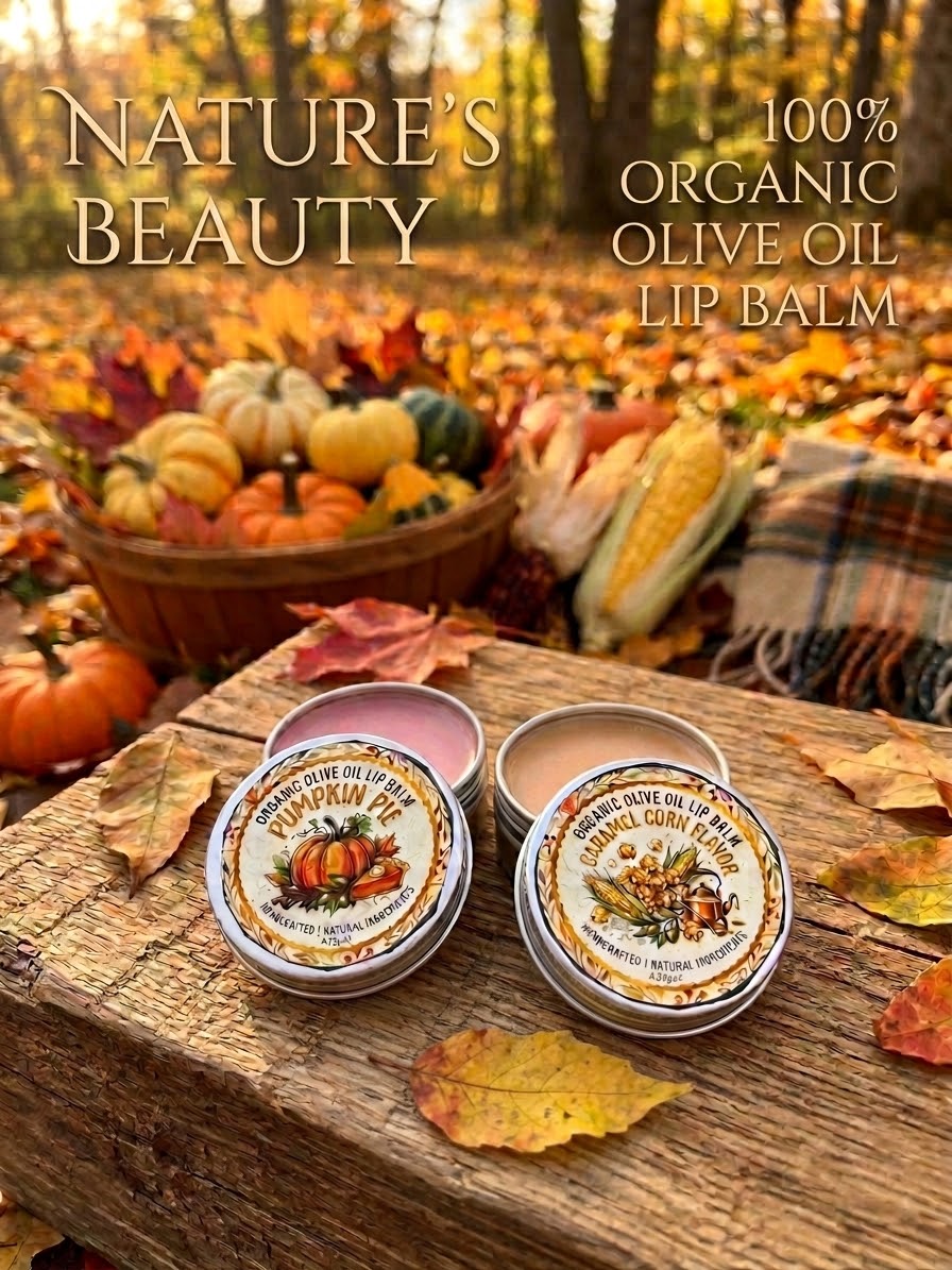 Organic olive oil lip balms