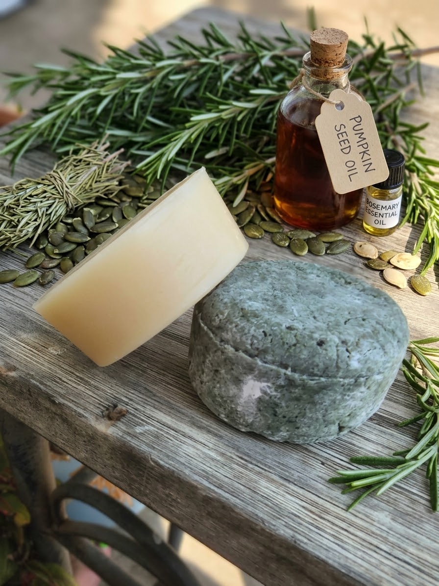 Rosemary and caffeine root Energizer shampoo and conditioner bars