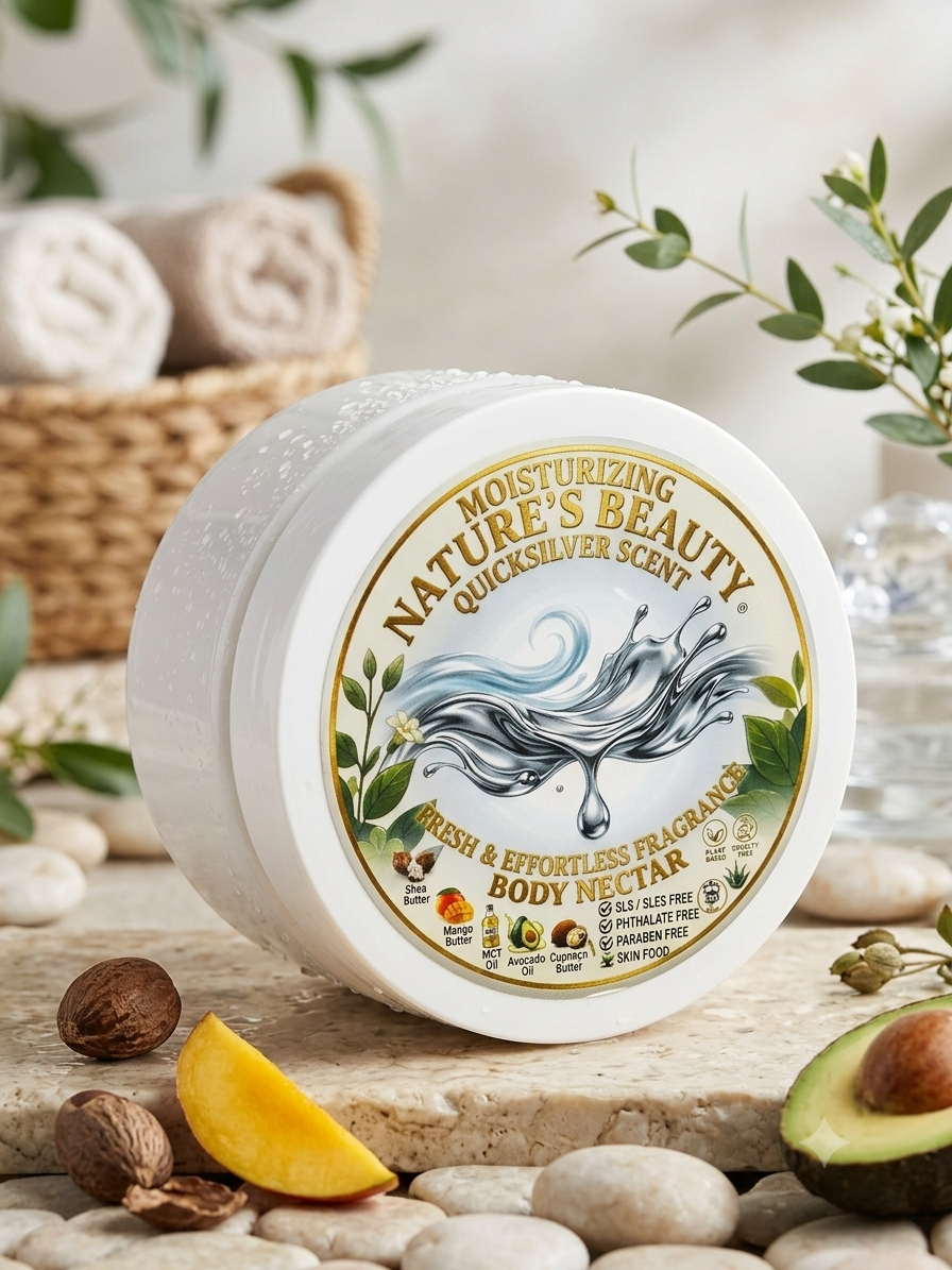 Quicksilver, moisturizing body nectar