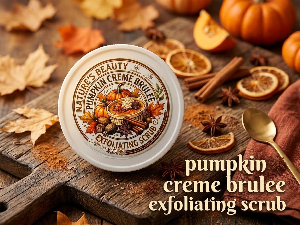 Exfoliating scrub, pumpkin creme brulee