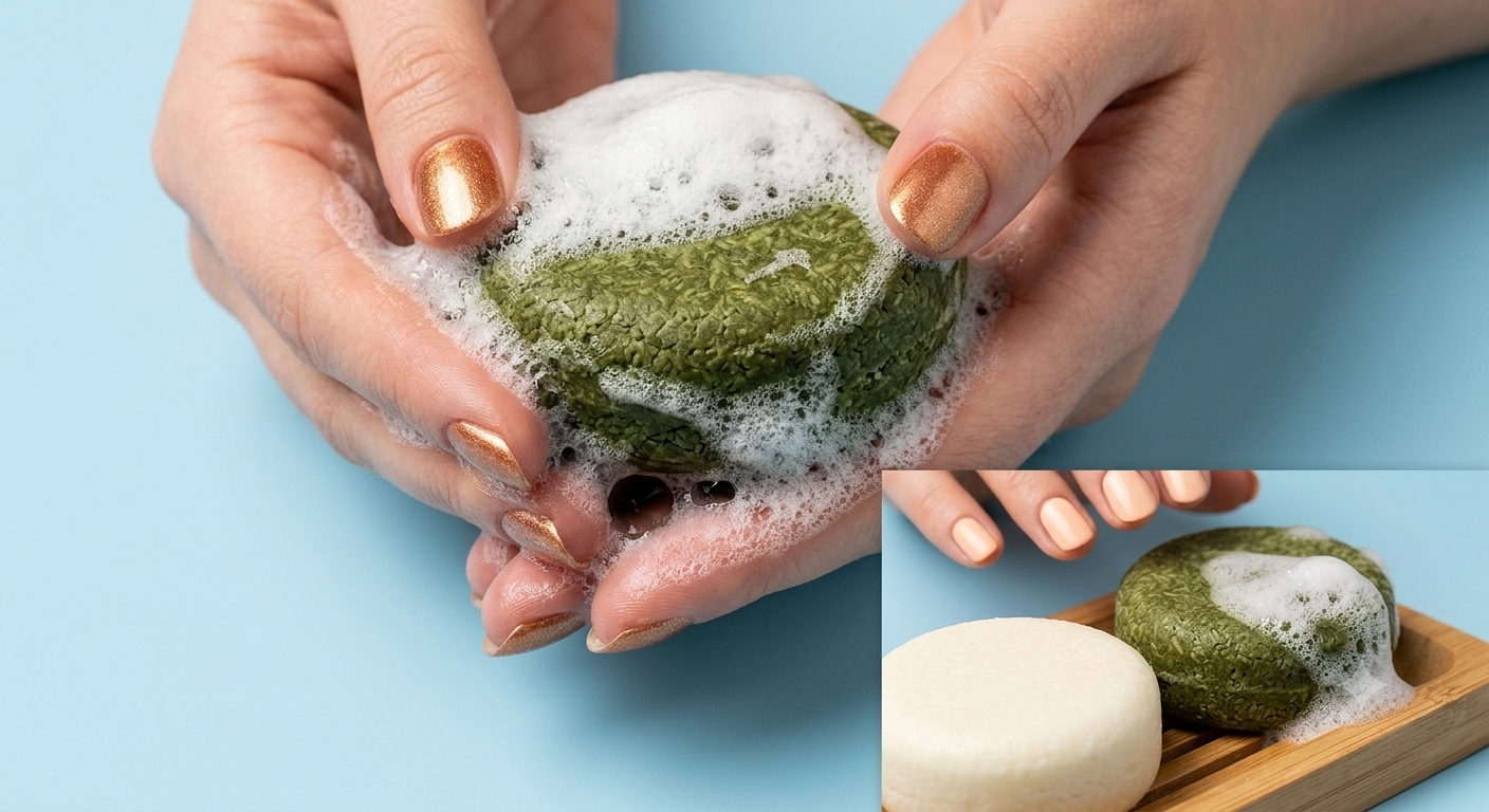 Organic shampoo and conditioner bars pitch Black