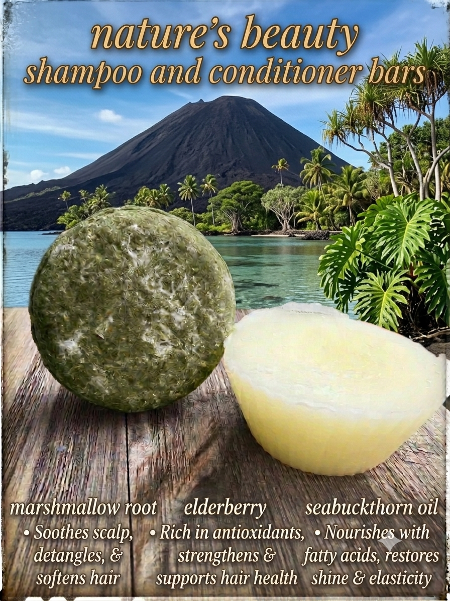 Organic shampoo and conditioner bars pitch Black