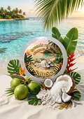 Oceanic revitalize exfoliating scrub, coconut shavings
