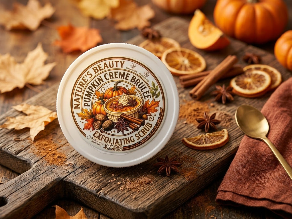 Exfoliating scrub, pumpkin creme brulee