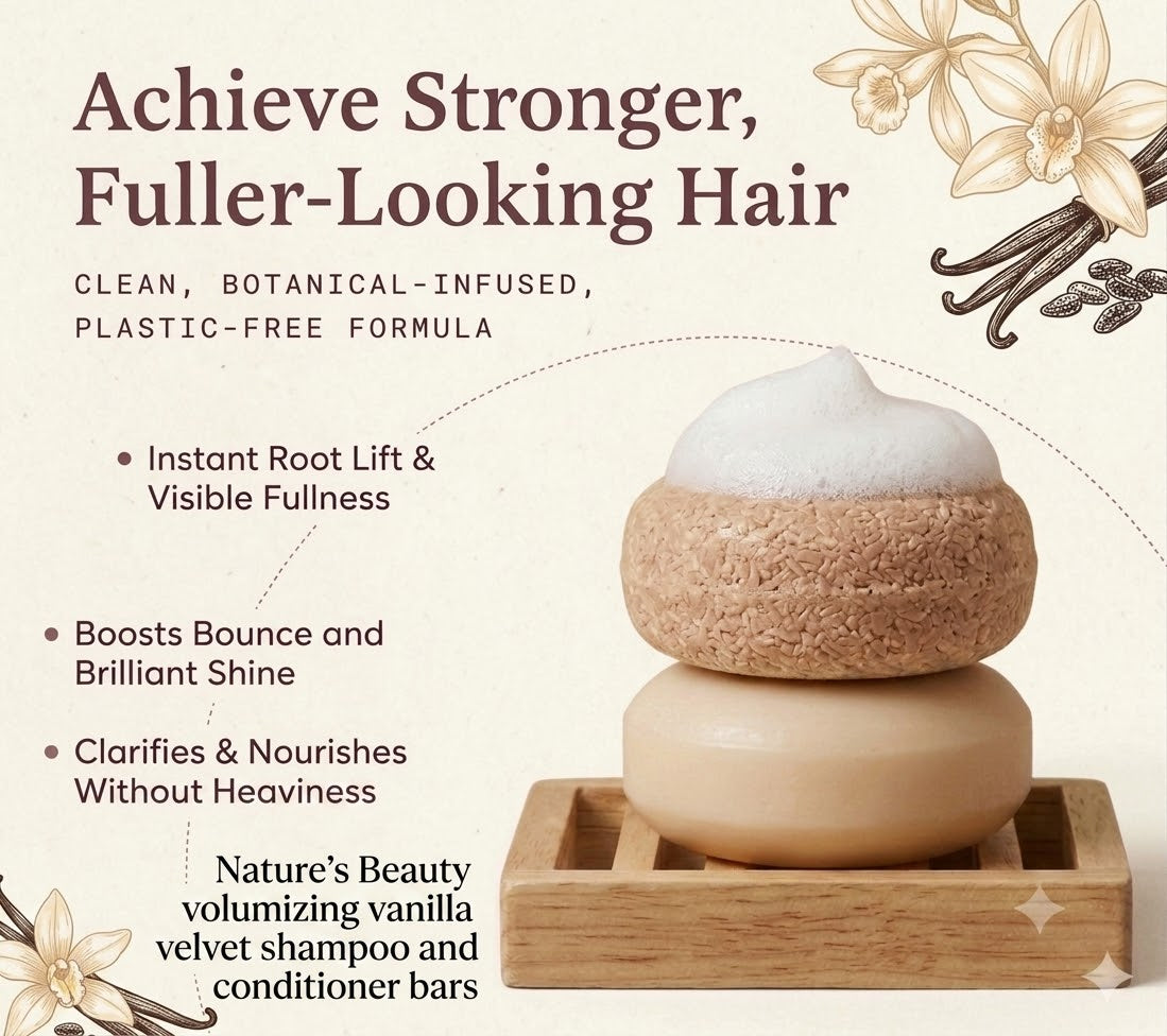 Vanilla velvet, shampoo and conditioner bars set