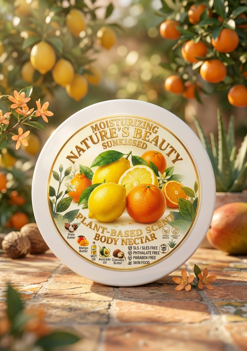 Sun kissed, moisturizing body nectar