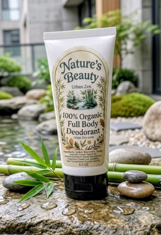 Organic full body deodorant, Urban Zen scent