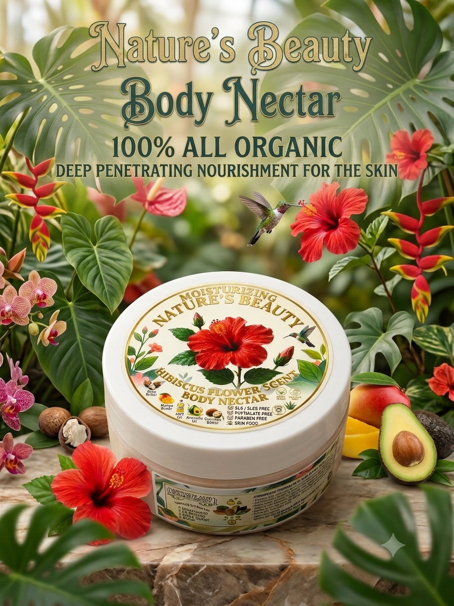 Hibiscus flower moisturizing body nectar