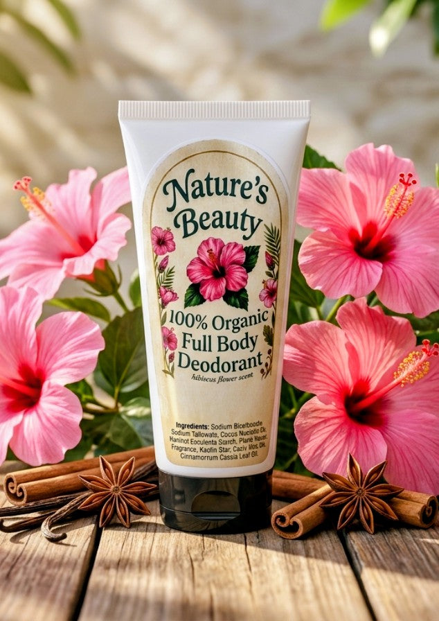 Organic full body deodorant, hibiscus flower
