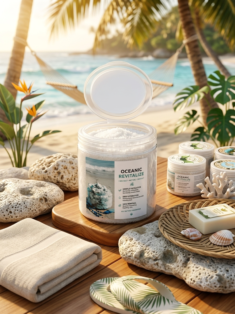 Oceanic revitalize exfoliating scrub, pitch Black scent