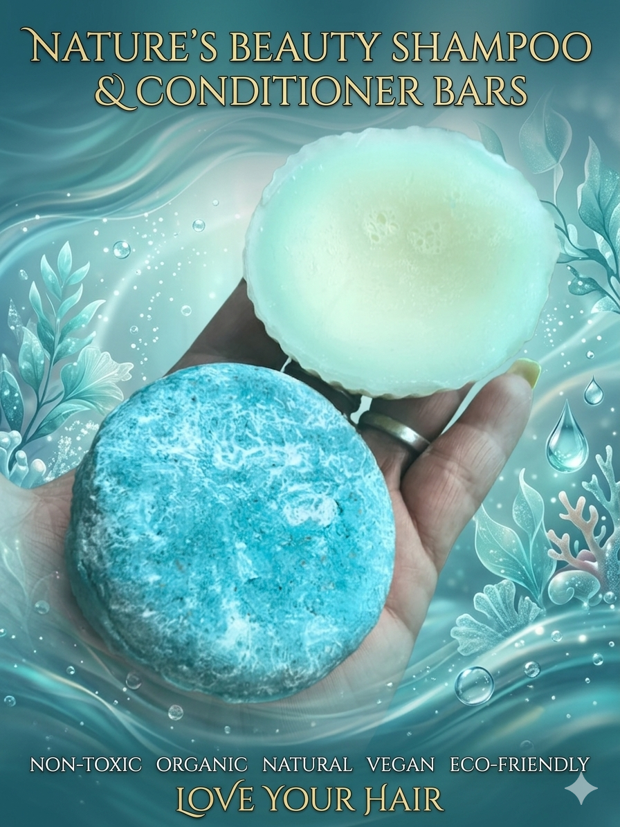 Organic shampoo conditioner bars aquamarine dreams