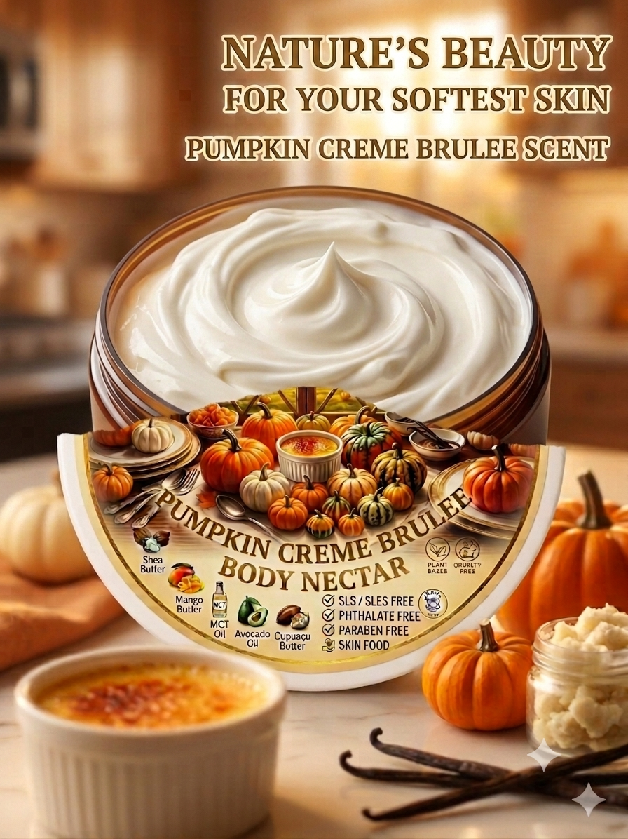 Pumpkin cream brulee moisturizing body nectar